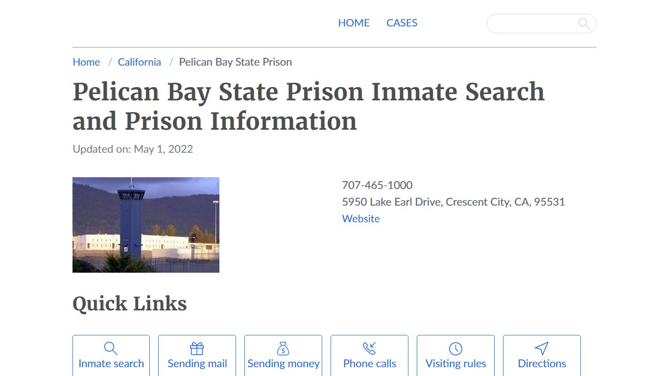 Pelican Bay State Prison Inmate Search, Visitation, Phone ...